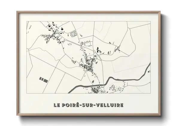 Une affiche de carte sur Le Poiré-sur-Velluire