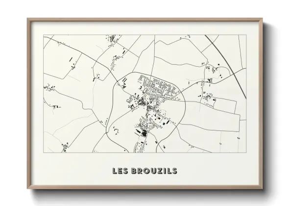 Une affiche de carte sur Les Brouzils
