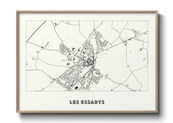 Une affiche de carte sur Les Essarts