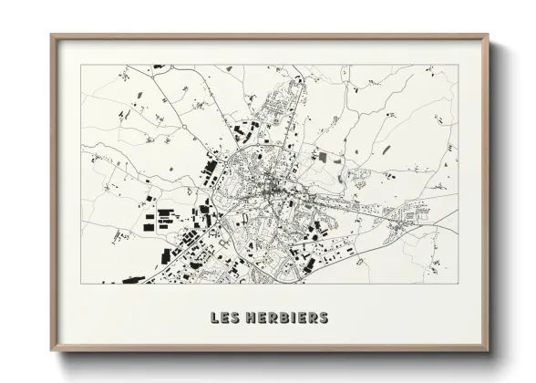Une affiche de carte sur Les Herbiers