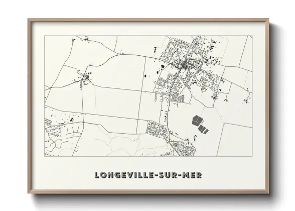 Une affiche de carte sur Longeville-sur-Mer