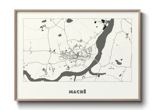 Une affiche de carte sur Maché