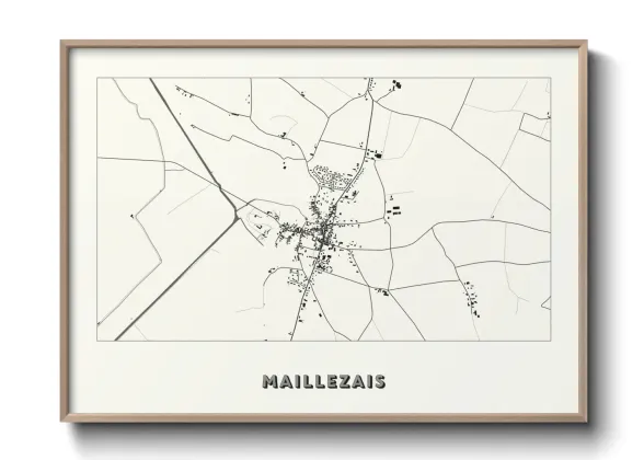 Une affiche de carte sur Maillezais