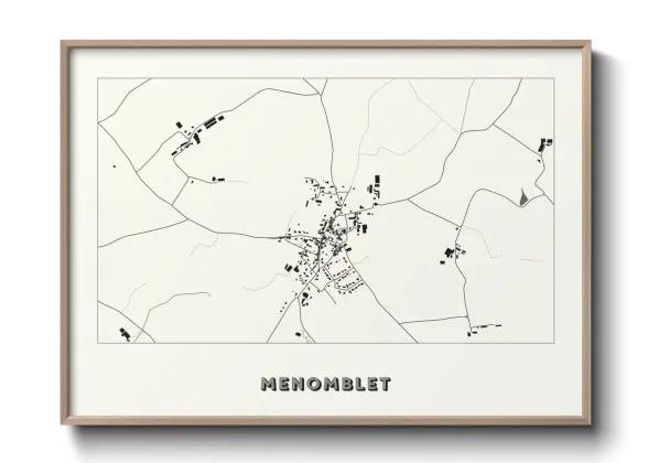 Une affiche de carte sur Menomblet