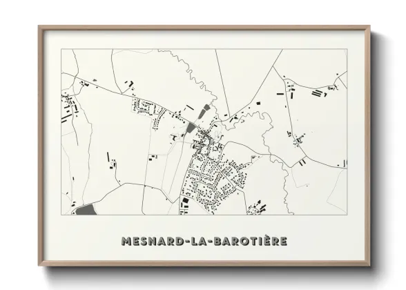 Une affiche de carte sur Mesnard-la-Barotière
