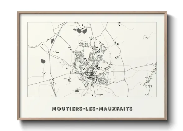 Une affiche de carte sur Moutiers-les-Mauxfaits