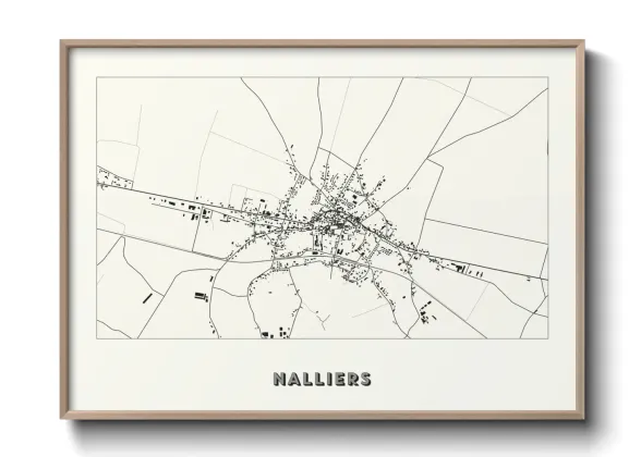 Une affiche de carte sur Nalliers