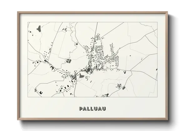 Une affiche de carte sur Palluau