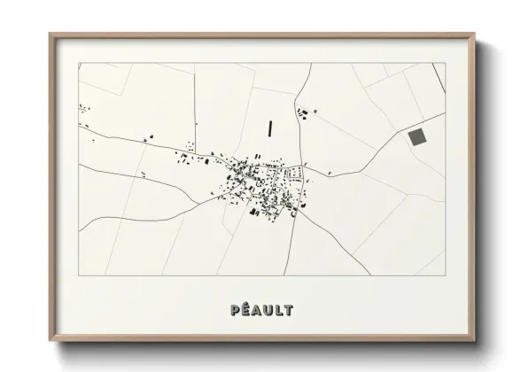 Une affiche de carte sur Péault