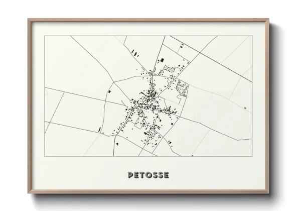 Une affiche de carte sur Petosse