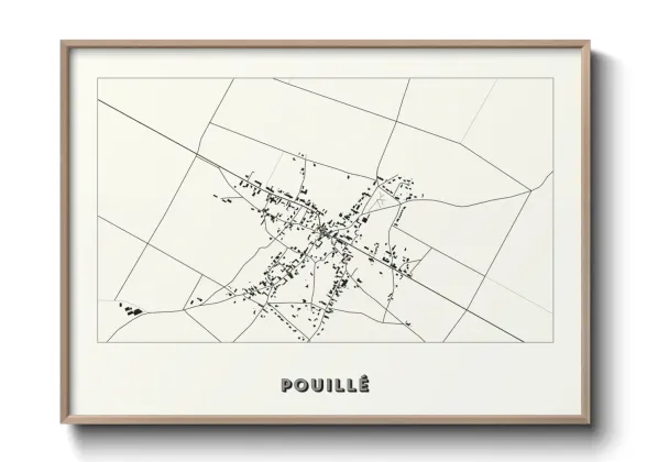 Une affiche de carte sur Pouillé
