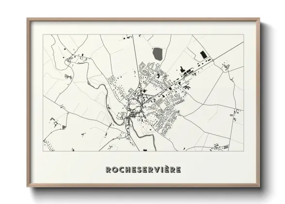 Une affiche de carte sur Rocheservière