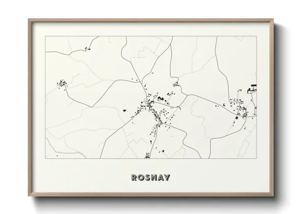 Une affiche de carte sur Rosnay