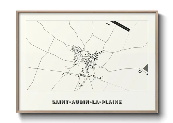 Une affiche de carte sur Saint-Aubin-la-Plaine