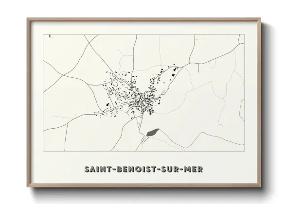 Une affiche de carte sur Saint-Benoist-sur-Mer