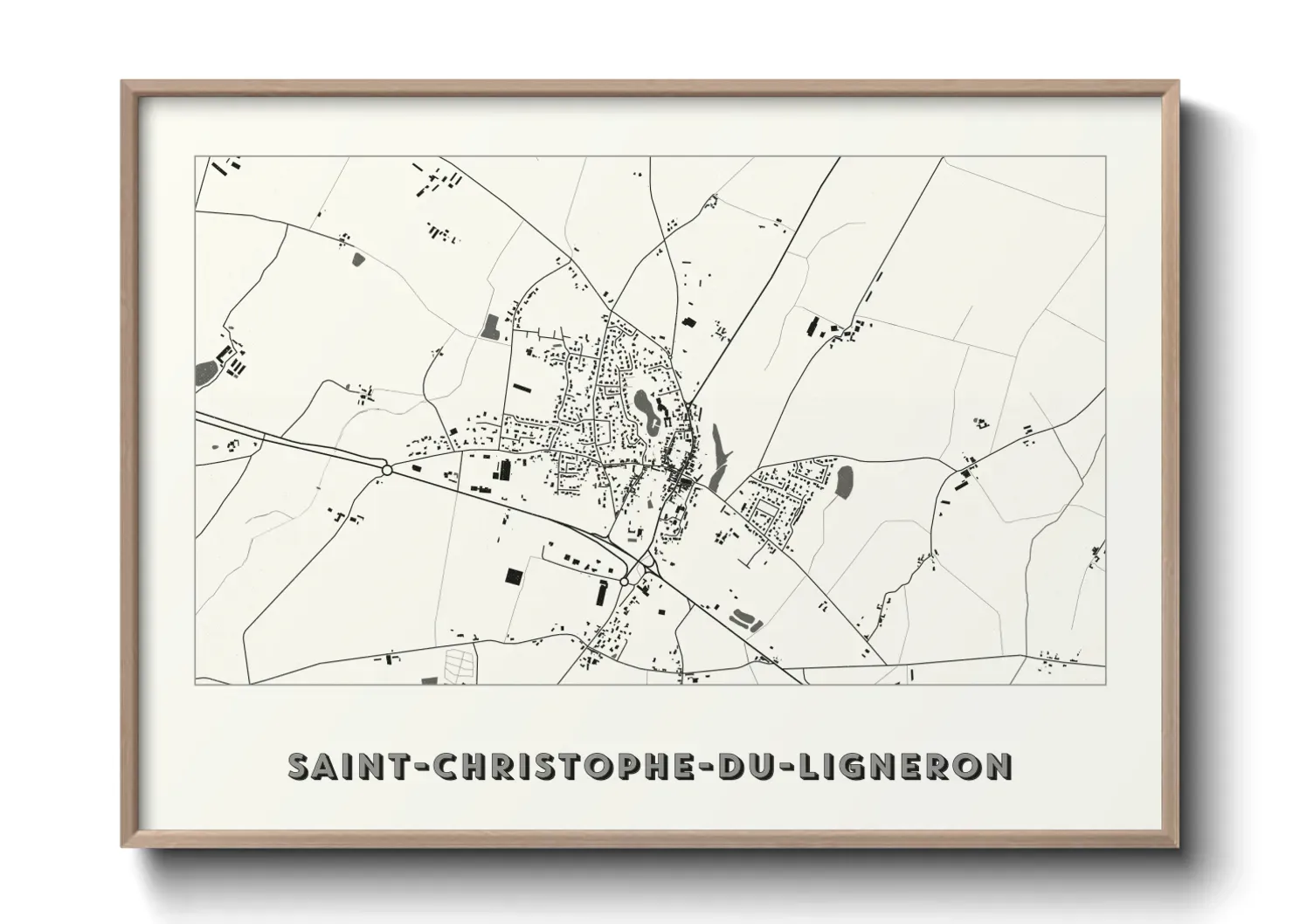 Un poster carteSaint-Christophe-du-Ligneron