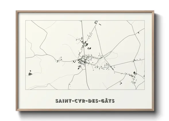 Une affiche de carte sur Saint-Cyr-des-Gâts