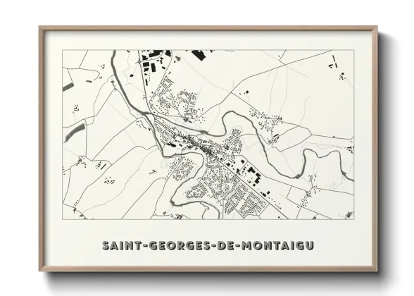 Une affiche de carte sur Saint-Georges-de-Montaigu