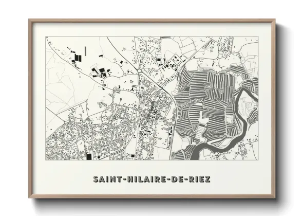 Une affiche de carte sur Saint-Hilaire-de-Riez
