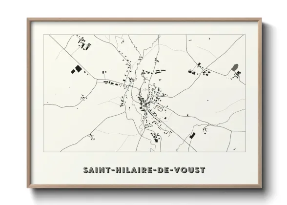 Une affiche de carte sur Saint-Hilaire-de-Voust