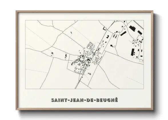 Une affiche de carte sur Saint-Jean-de-Beugné