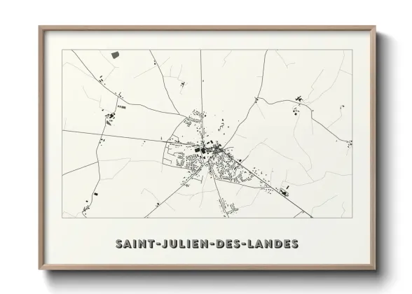 Une affiche de carte sur Saint-Julien-des-Landes