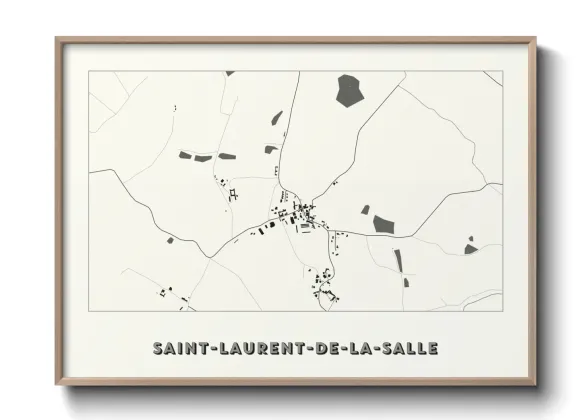 Une affiche de carte sur Saint-Laurent-de-la-Salle