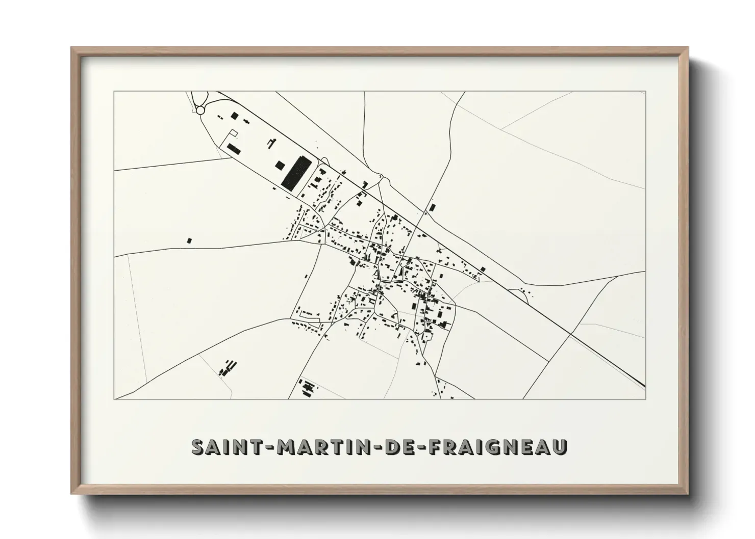 Un poster carteSaint-Martin-de-Fraigneau