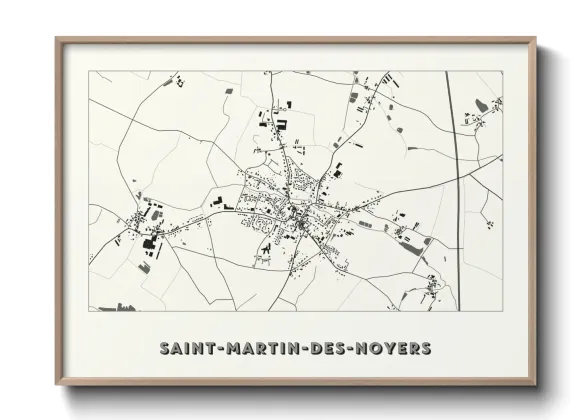 Une affiche de carte sur Saint-Martin-des-Noyers