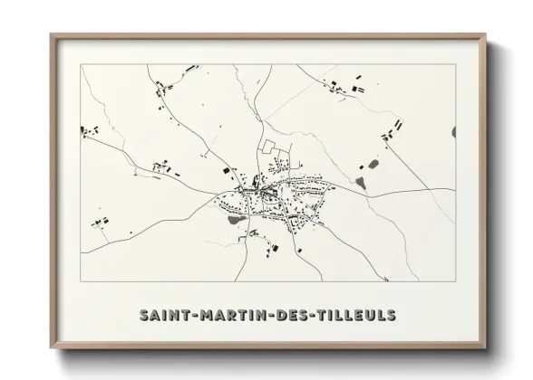 Une affiche de carte sur Saint-Martin-des-Tilleuls