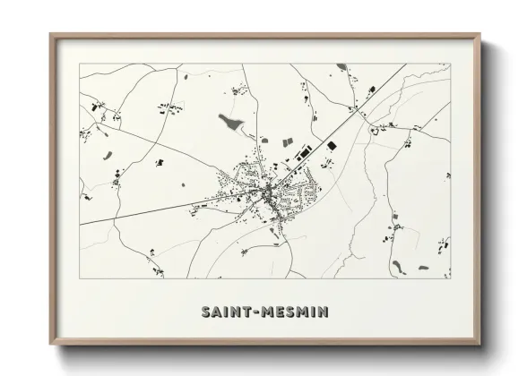 Une affiche de carte sur Saint-Mesmin