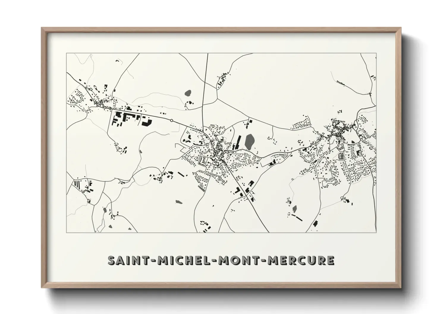 Un poster carteSaint-Michel-Mont-Mercure