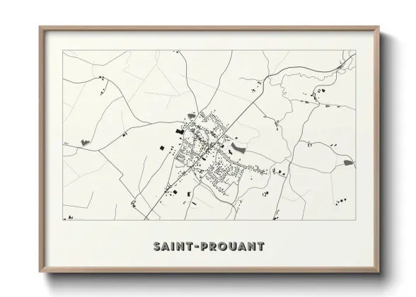 Une affiche de carte sur Saint-Prouant