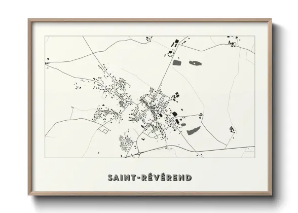 Une affiche de carte sur Saint-Révérend