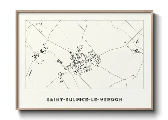 Une affiche de carte sur Saint-Sulpice-le-Verdon