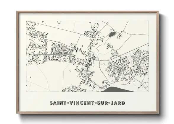 Une affiche de carte sur Saint-Vincent-sur-Jard