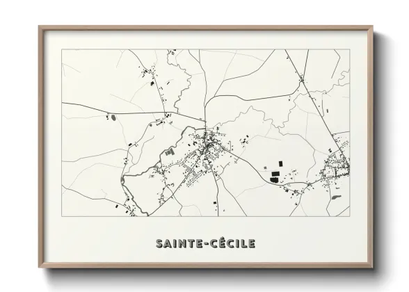 Une affiche de carte sur Sainte-Cécile