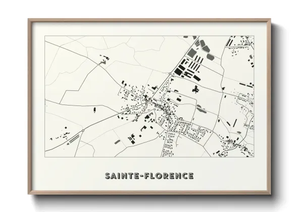 Une affiche de carte sur Sainte-Florence