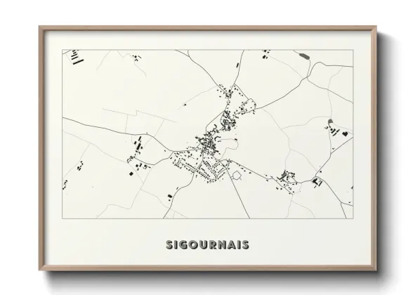 Une affiche de carte sur Sigournais