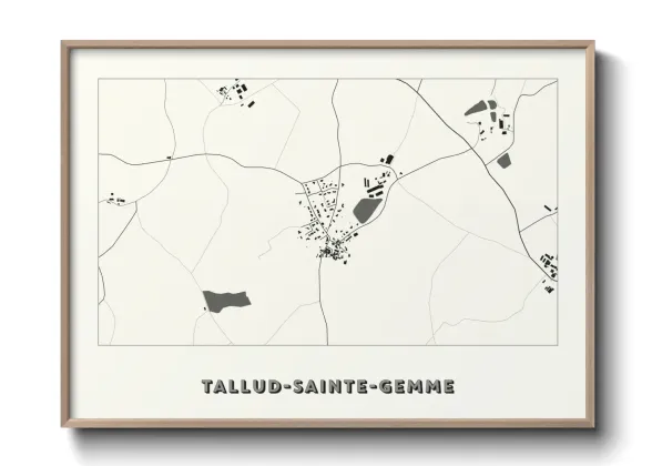 Une affiche de carte sur Tallud-Sainte-Gemme