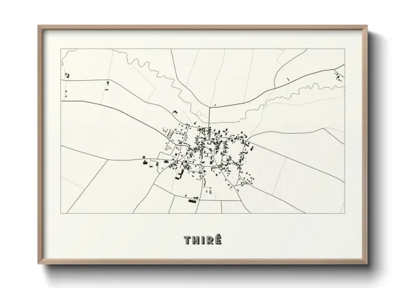Une affiche de carte sur Thiré