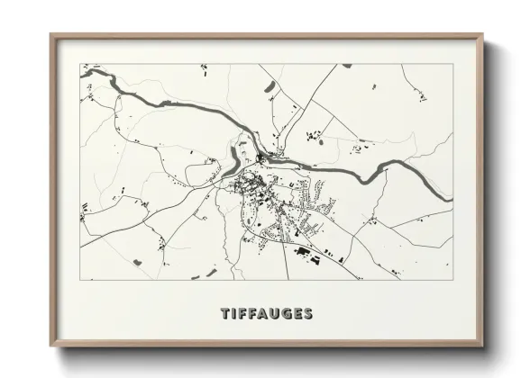 Une affiche de carte sur Tiffauges