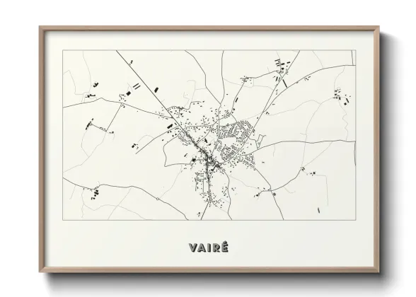Une affiche de carte sur Vairé