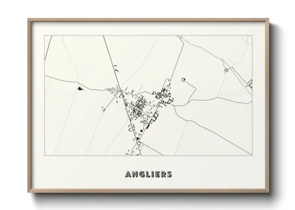 Une affiche de carte sur Angliers