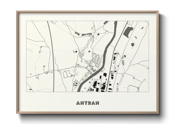 Une affiche de carte sur Antran