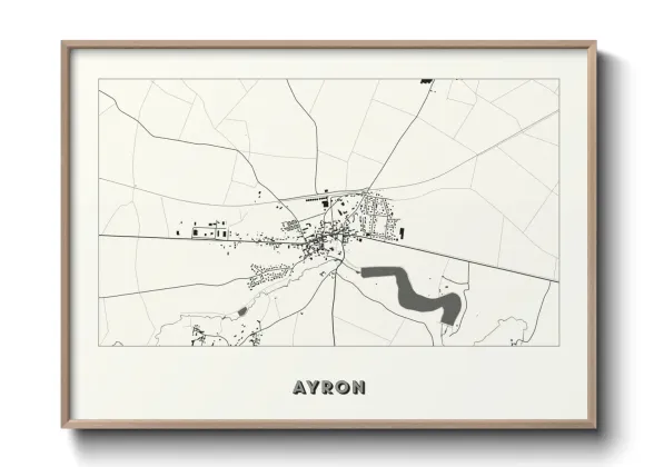 Une affiche de carte sur Ayron