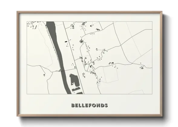 Une affiche de carte sur Bellefonds