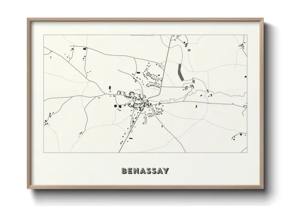 Une affiche de carte sur Benassay