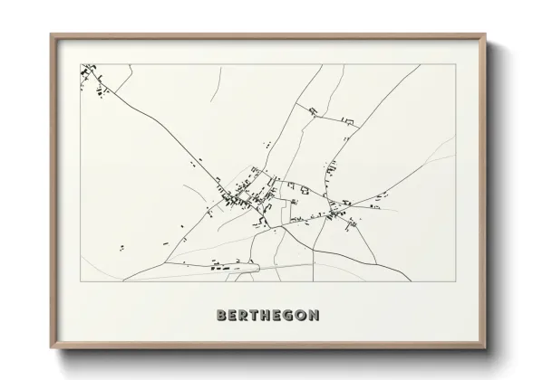 Une affiche de carte sur Berthegon