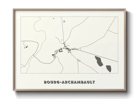 Une affiche de carte sur Bourg-Archambault